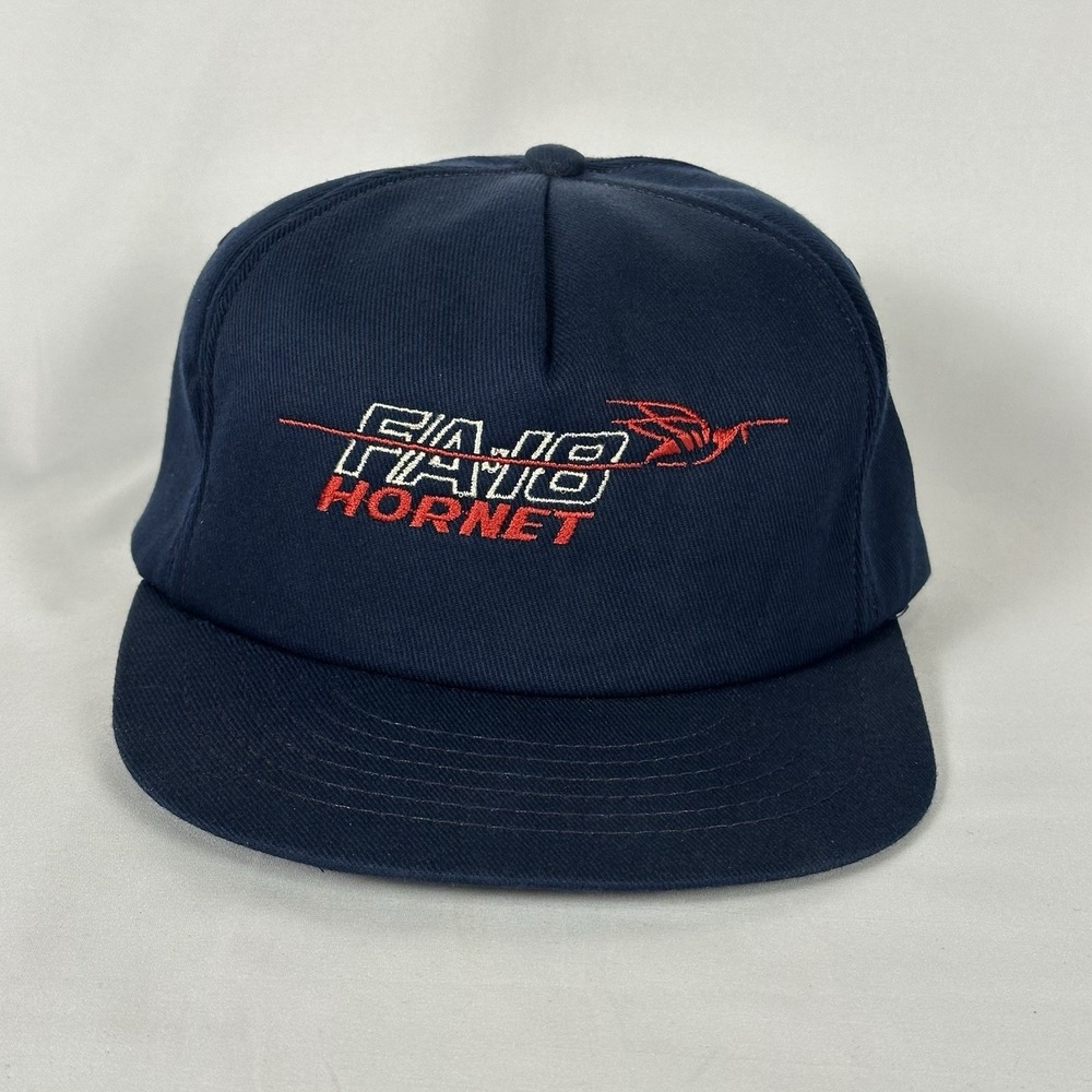 Vintage F/A-18 Hornet Snapback Hat Swingster Made in USA Military Aviation Cap